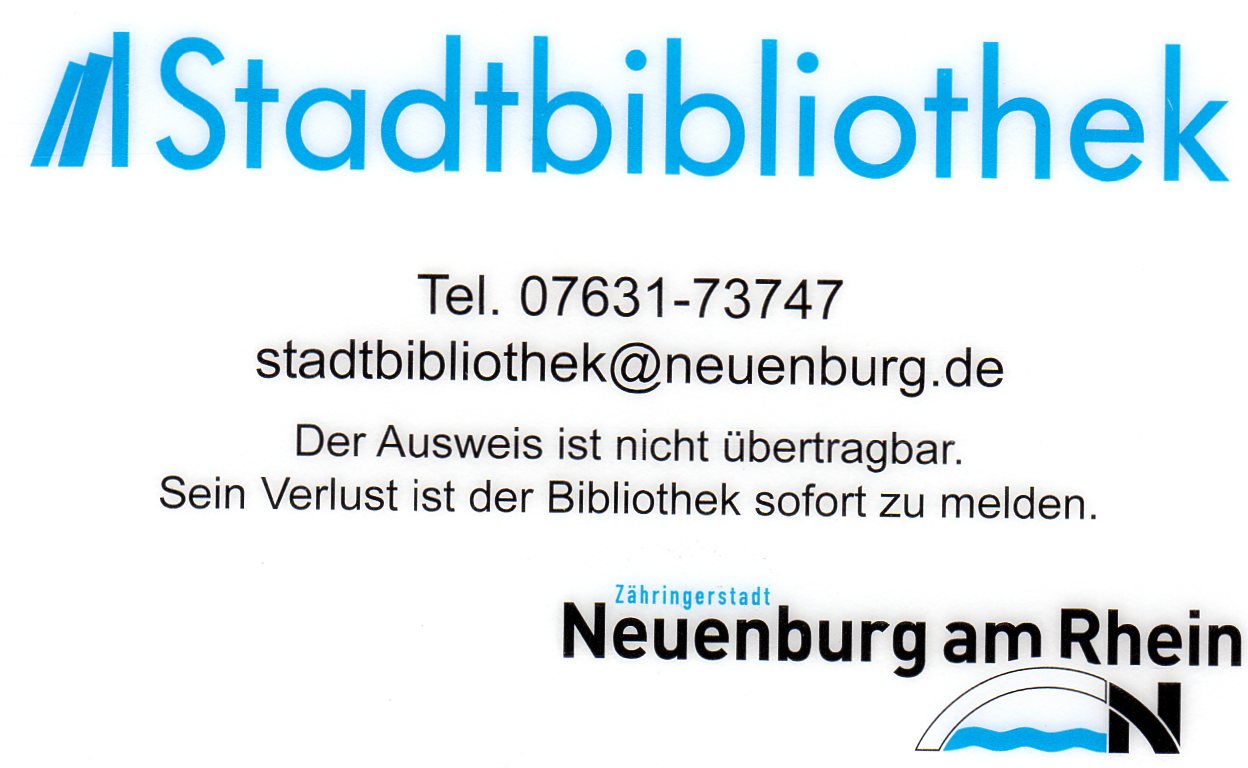 Foto des Neuenburger Bibliotheksausweises